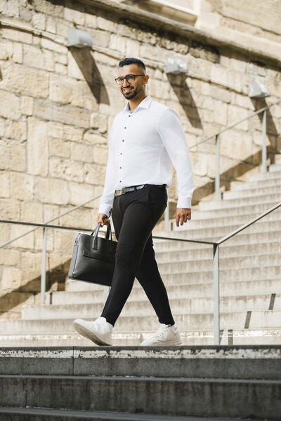 Portraitaufnahme während Businessfotoshooting in Halle (Saale)